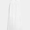 Trägerloses Midikleid mit Twist-Brust und Ösen