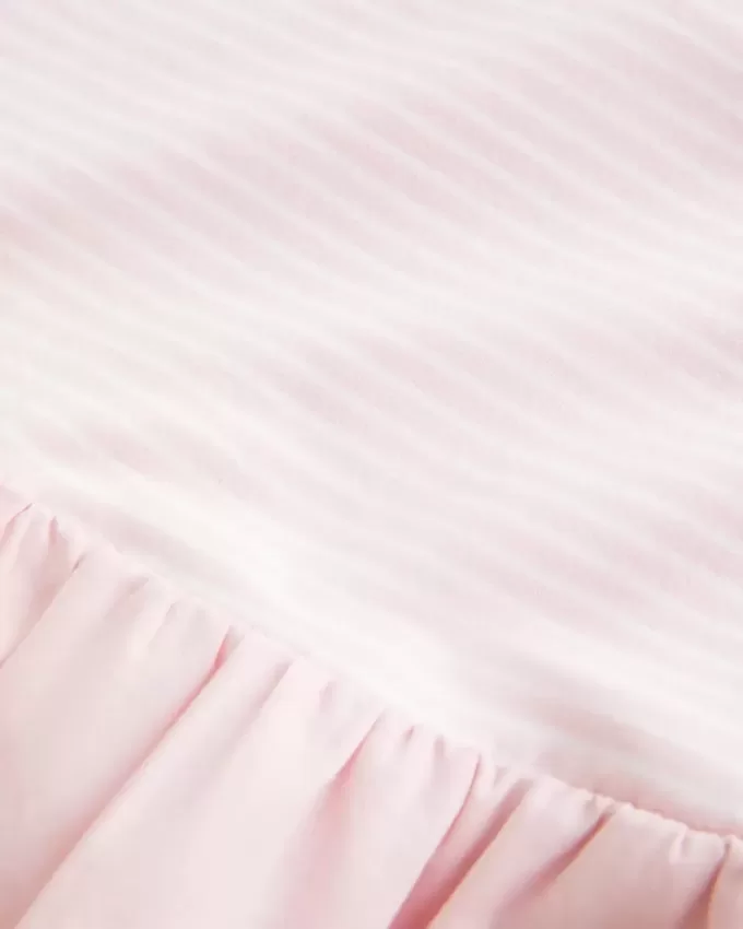 Trägerloses Minikleid aus Strickgewebe mit tiefer Taille
