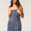 Trägerloses Strick-Skortkleid