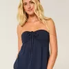 Trägerloses, tailliertes Babydoll-Oberteil Trägerloses, tailliertes Babydoll-Oberteil