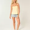 Trägerloses, tailliertes Babydoll-Oberteil Trägerloses, tailliertes Babydoll-Oberteil