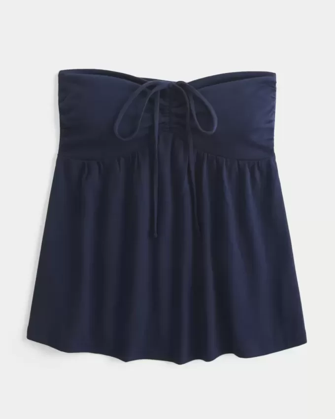 Trägerloses, tailliertes Babydoll-Oberteil Trägerloses, tailliertes Babydoll-Oberteil