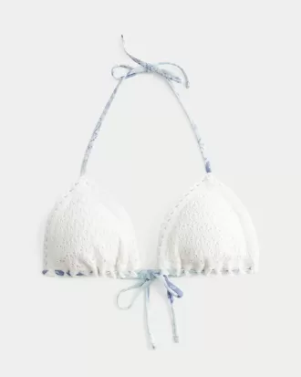 Triangel-Bikinioberteil im Häkel-Stil