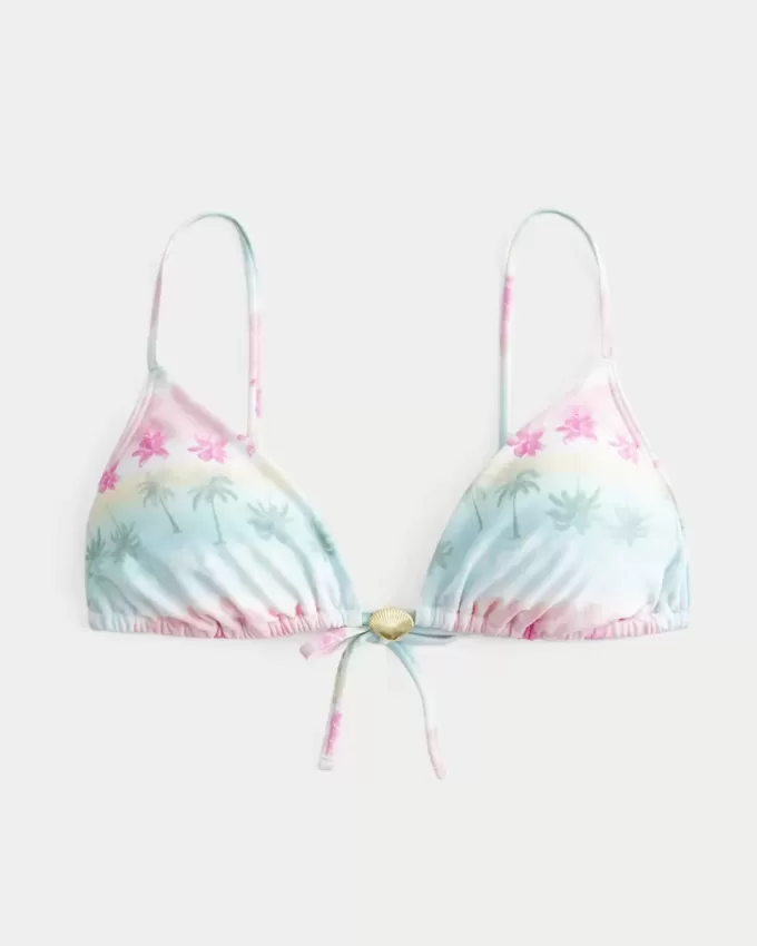 Triangel-Bikinioberteil mit Over-the-Shoulder-Charm