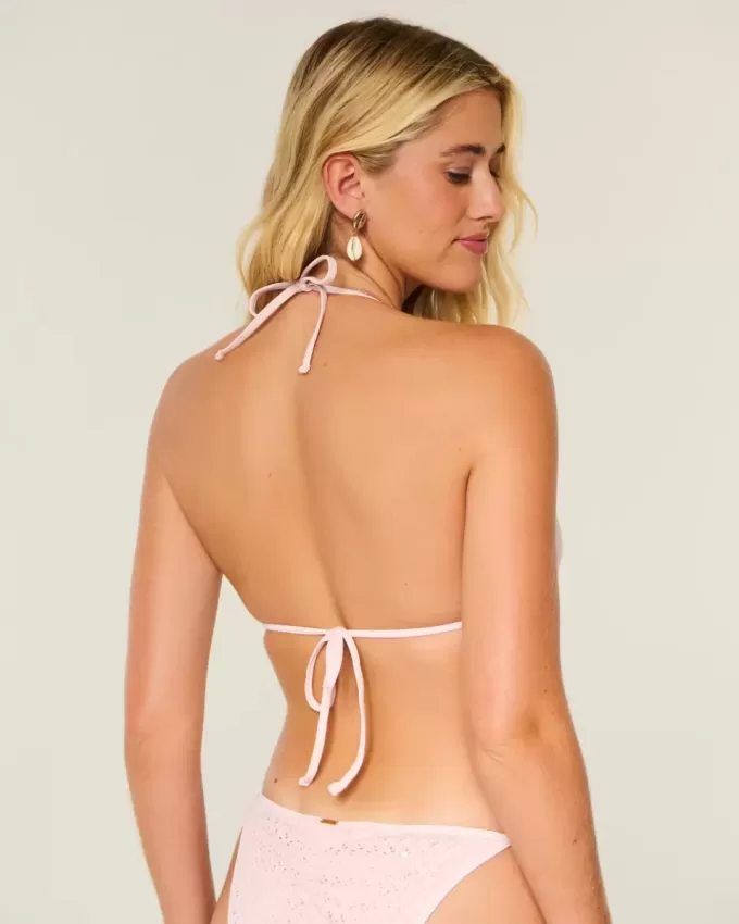 Triangel-Bikinioberteil mit Pailletten im Häkel-Stil Triangel-Bikinioberteil mit Pailletten im Häkel-Stil