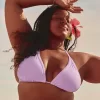 Triangel-Bikinioberteil mit Stickerei Triangel-Bikinioberteil mit Stickerei