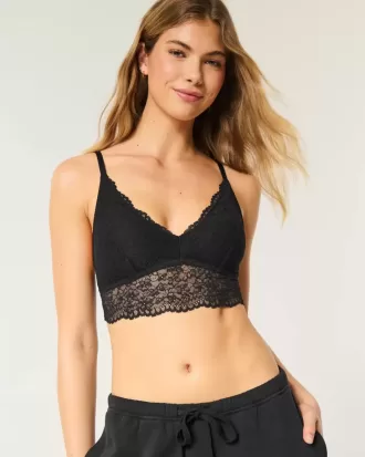 Triangel-Bralette aus Spitze