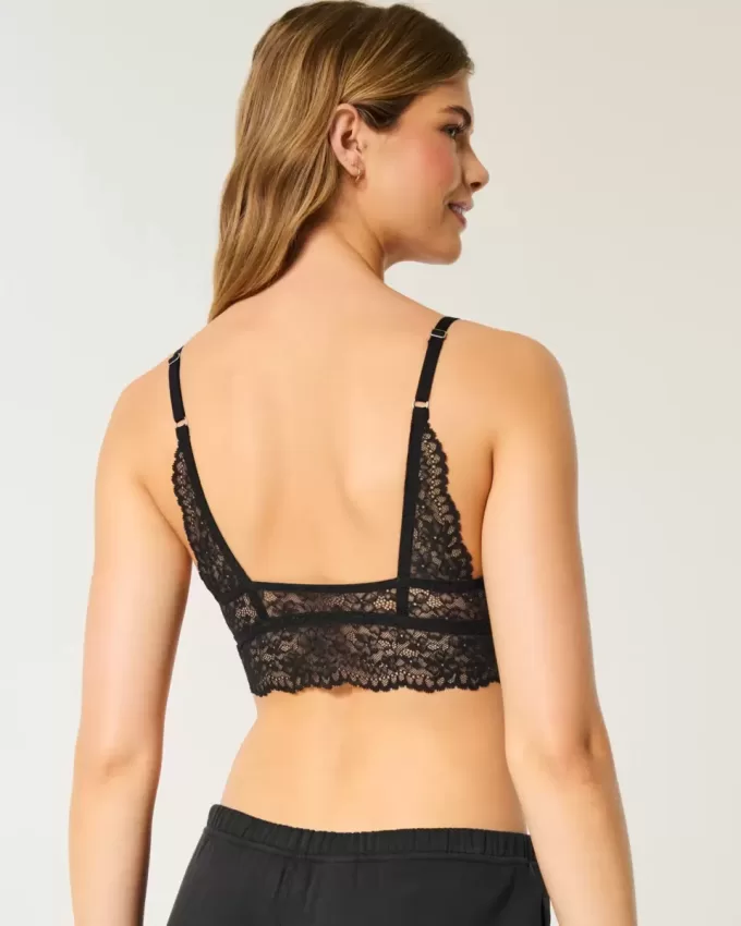 Triangel-Bralette aus Spitze