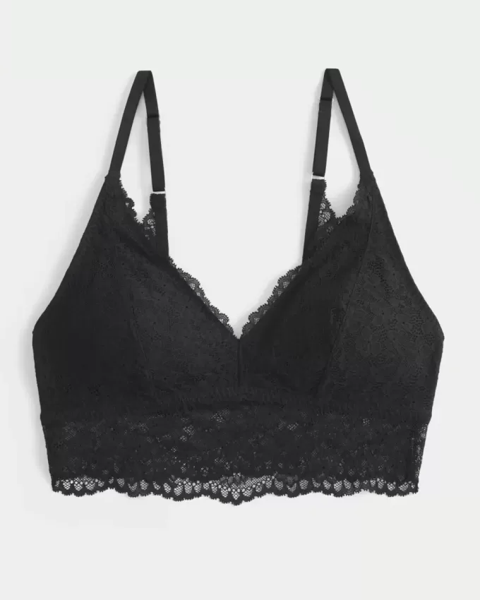 Triangel-Bralette aus Spitze