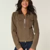 Twill-Reißverschlussjacke