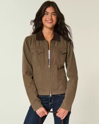 Twill-Reißverschlussjacke