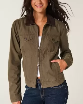 Twill-Reißverschlussjacke