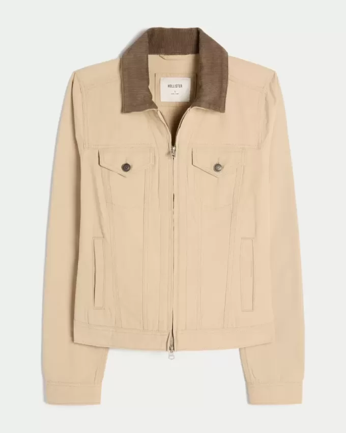 Twill-Reißverschlussjacke Twill-Reißverschlussjacke
