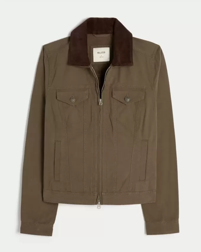 Twill-Reißverschlussjacke
