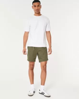 Twill-Schlupfshorts 7″
