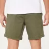 Twill-Schlupfshorts 7″