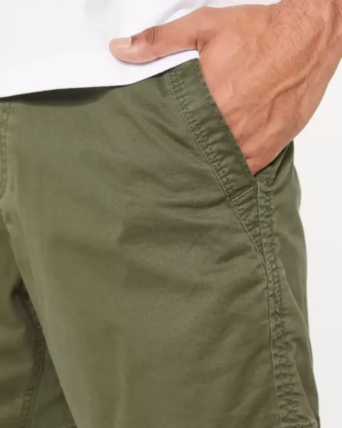Twill-Schlupfshorts 7″
