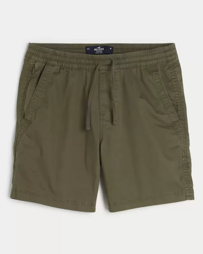 Twill-Schlupfshorts 7″