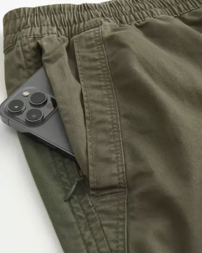 Twill-Schlupfshorts 7″