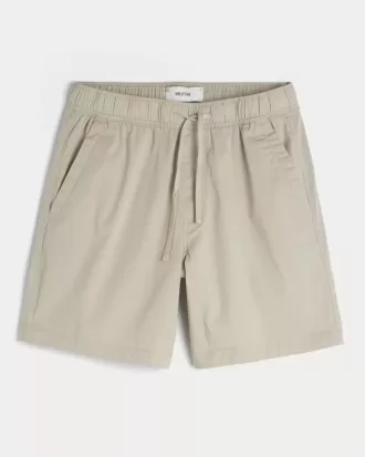 Twill-Shorts über dem Knie