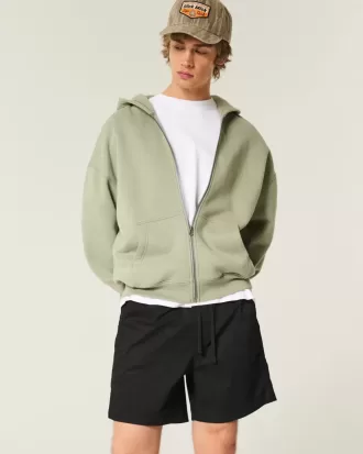Twill-Shorts zum Überziehen bis zur Mitte des Oberschenkels