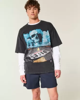 Twill-Shorts zum Überziehen bis zur Mitte des Oberschenkels