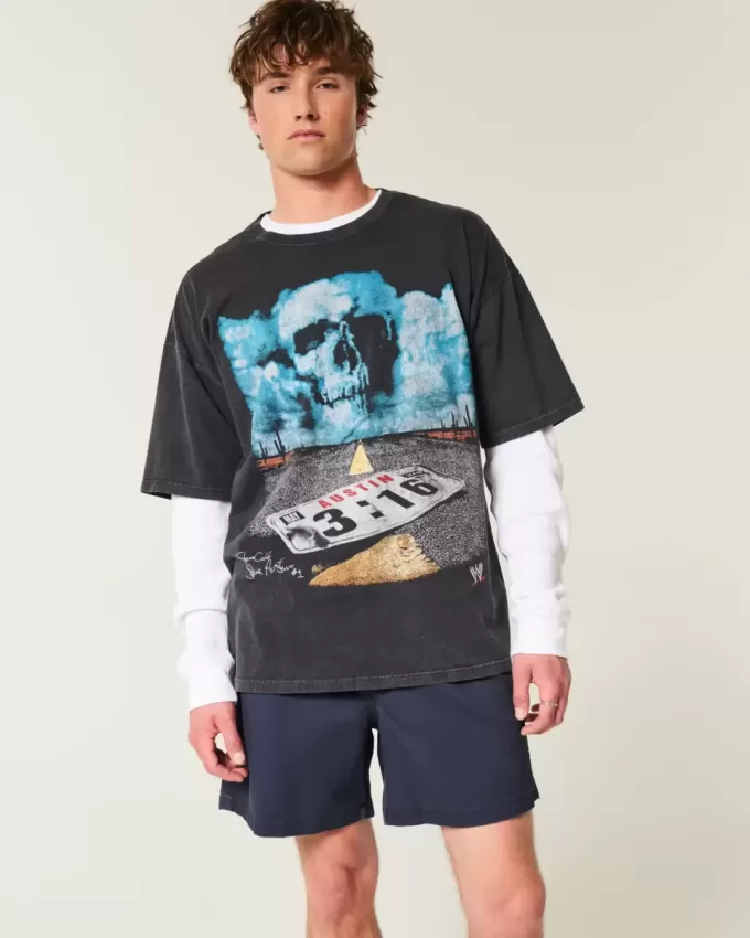 Twill-Shorts zum Überziehen bis zur Mitte des Oberschenkels