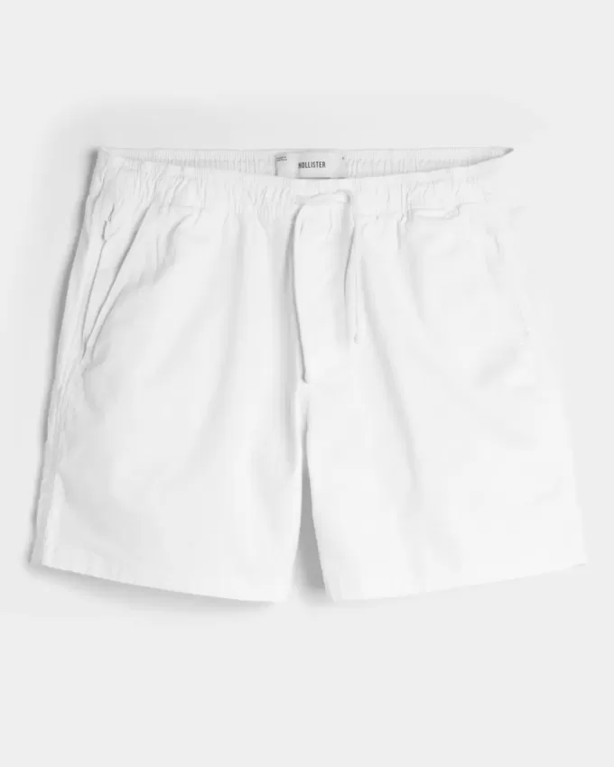 Twill-Shorts zum Überziehen bis zur Mitte des Oberschenkels
