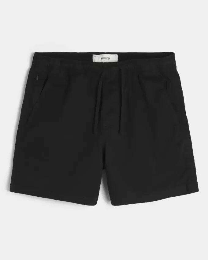 Twill-Shorts zum Überziehen bis zur Mitte des Oberschenkels Twill-Shorts zum Überziehen bis zur Mitte des Oberschenkels