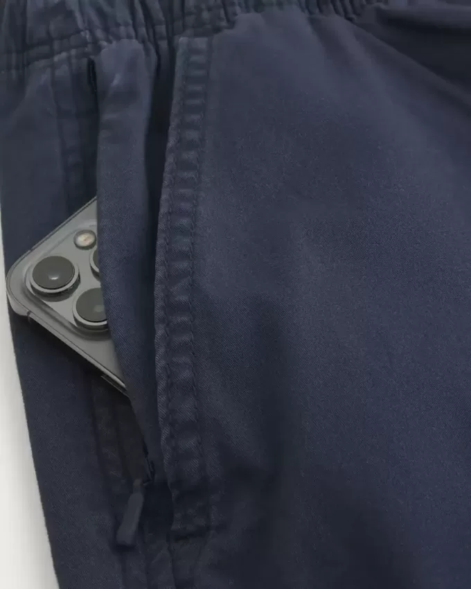 Twill-Shorts zum Überziehen bis zur Mitte des Oberschenkels