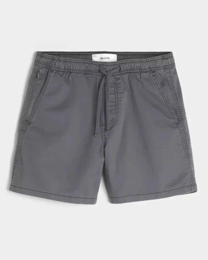 Twill-Shorts zum Überziehen bis zur Mitte des Oberschenkels
