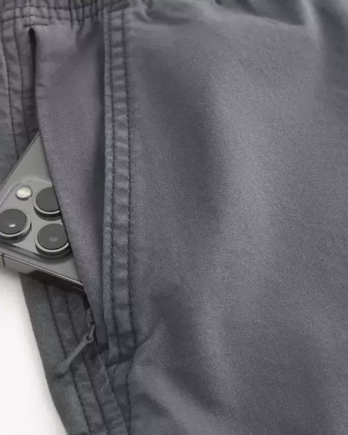 Twill-Shorts zum Überziehen bis zur Mitte des Oberschenkels