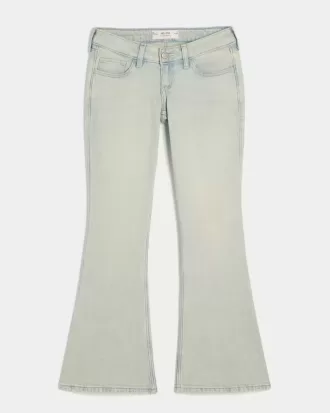 Ultra Low-Rise Flare Jeans in heller Waschung