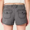 Ultra Low Rise Twill Mini-Shorts