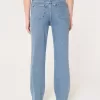 Ultrahoch geschnittene Straight-Jeans im Stil der 90er mit mittlerer Waschung