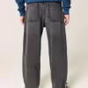 Verwaschene schwarze Skater-Baggy-Jeans Verwaschene schwarze Skater-Baggy-Jeans
