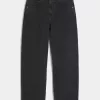 Verwaschene schwarze Skater-Baggy-Jeans