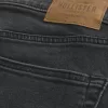 Verwaschene schwarze Straight Jeans