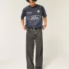 Verwaschene schwarze Super Baggy-Jeans Verwaschene schwarze Super Baggy-Jeans