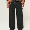 Verwaschene schwarze Super Baggy Painter Jeans