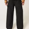 Verwaschene schwarze Super Baggy Painter Jeans