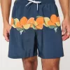 Volley-Badehose bis zur Mitte des Oberschenkels
