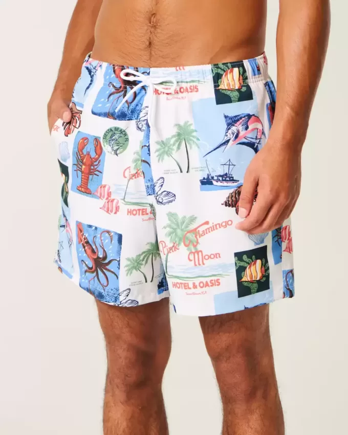 Volley-Badehose bis zur Mitte des Oberschenkels