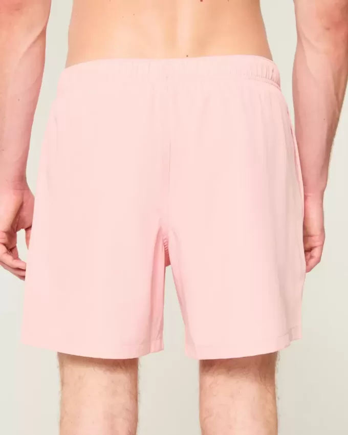 Volley-Badehose mit Hawaii-Grafik bis zur Mitte des Oberschenkels