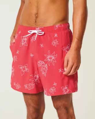 Volley-Badehose mit Stickerei bis zur Mitte des Oberschenkels