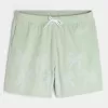 Volley-Badehose mit Stickerei bis zur Mitte des Oberschenkels