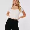 Waffel-Button-Down-T-Shirt
