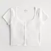 Waffel-Button-Down-T-Shirt