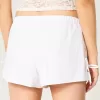 Weiche Shorts aus Leinenmischung mit seitlicher Schleife