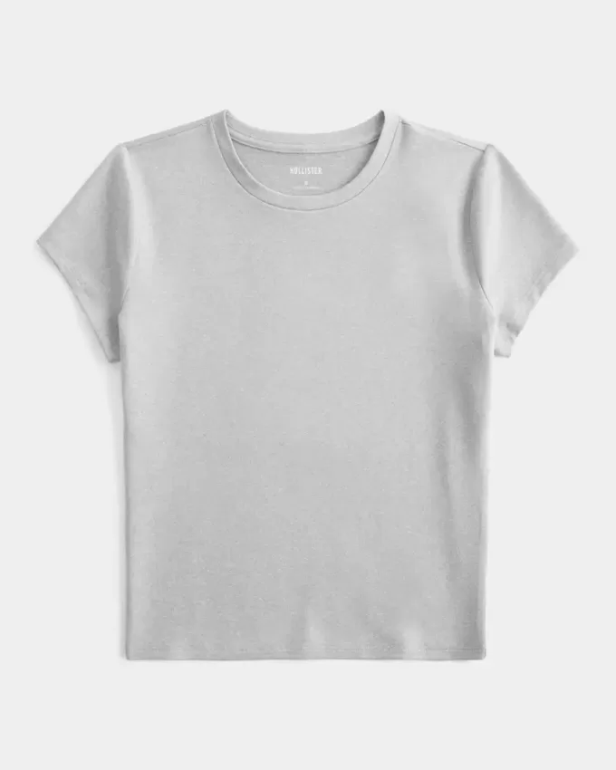 Weiches, nahtloses Longline-Baby-T-Shirt aus elastischem Stoff Weiches, nahtloses Longline-Baby-T-Shirt aus elastischem Stoff